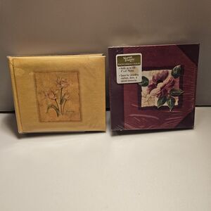 NOS Photograph Album 4x6 Raised Yellow & Red Wildflowers Book Covers (Lot of 2)